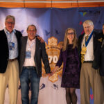 (Left to right) Mike Rayfield, Dave Littman, Katherine Hayes Rodriguez, Doug Pringle, Haakon Lang-Ree, all celebrating Doug's induction to the U.S. Ski & Snowboard Hall of Fame.