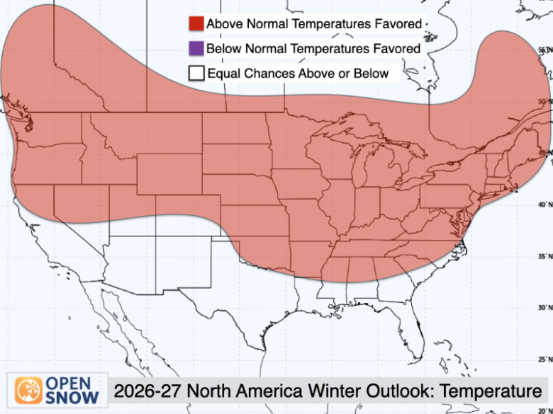 2026-2027 North America Winter Outlook: Temperature