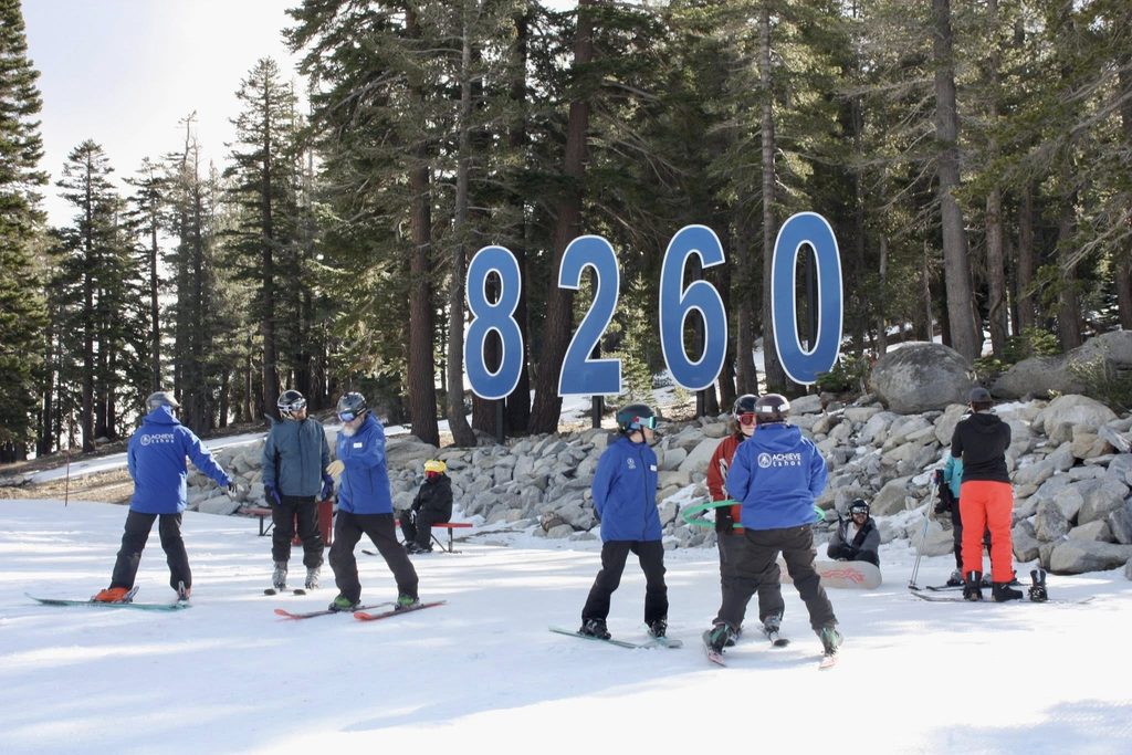 Achieve Tahoe participants work with their instructors at Mt Rose